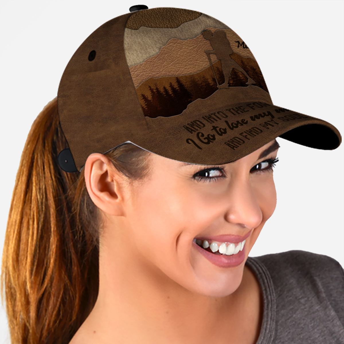 Und hinein in den Wald gehe ich - Personalisierte klassische Wanderkappe