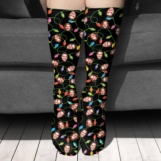 Merry Christmas - Personalized Couple Socks