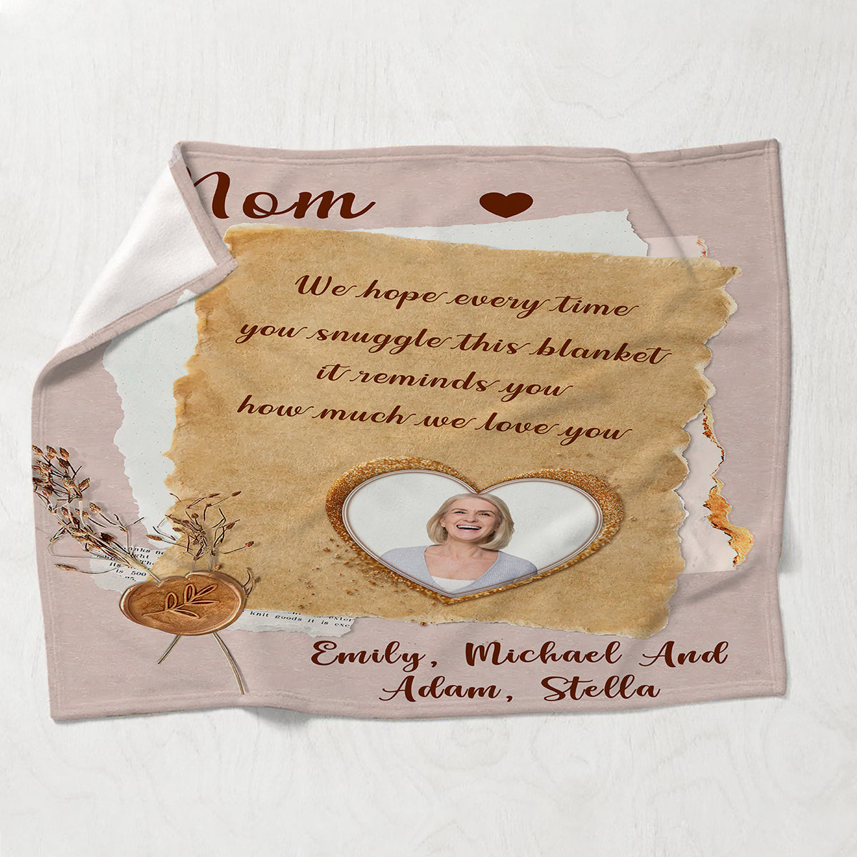 Grandma Mama - Gift for grandma, mom, dad, grandpa, aunt, uncle, sister, brother, husband, wife, friend - Personalized Blanket