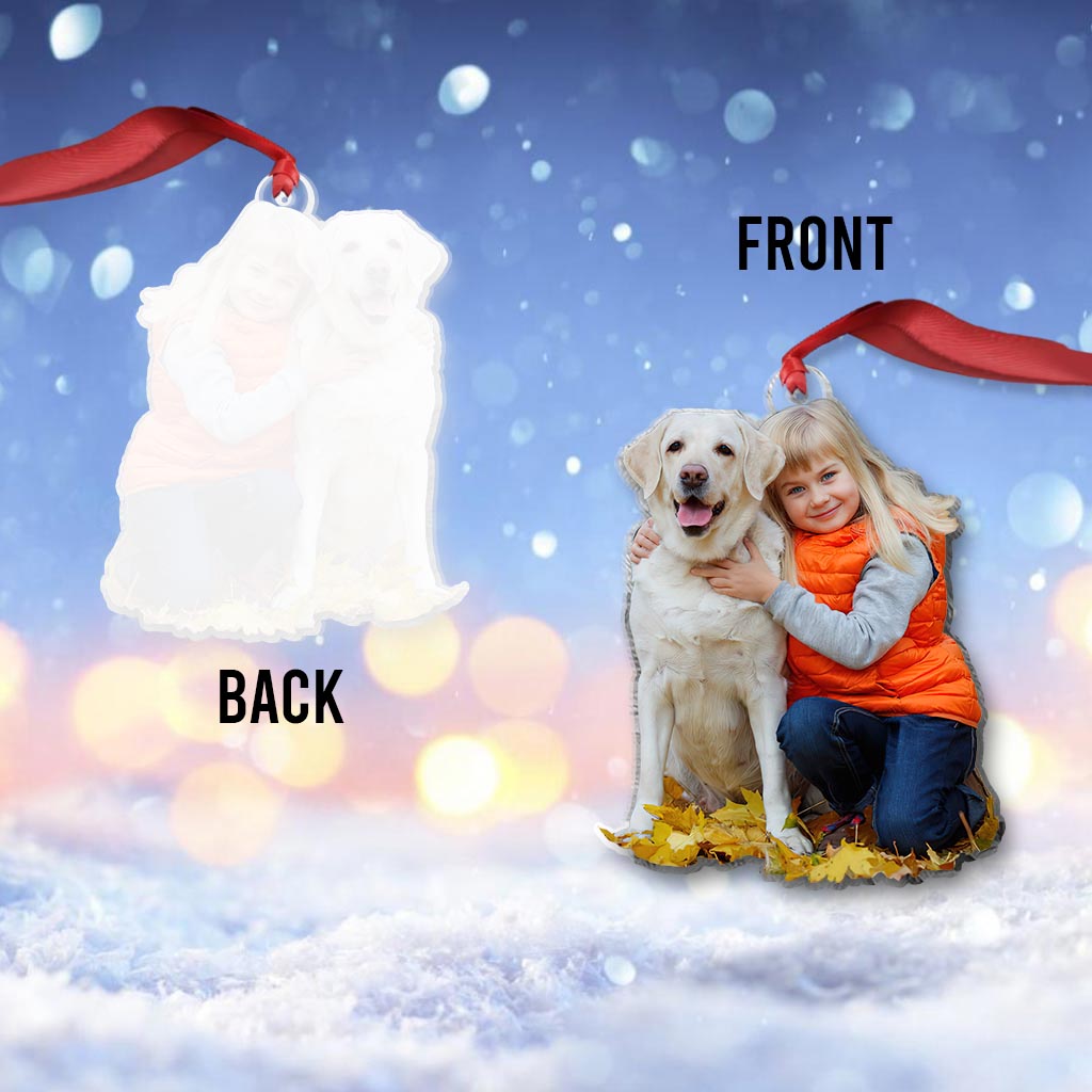 Chiens mignons - Ornement transparent personnalisé pour chien