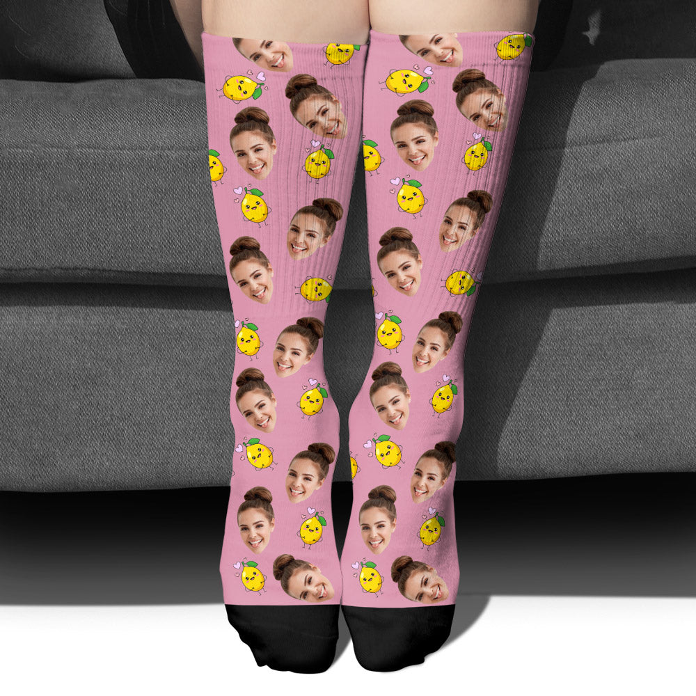 Chaussettes personnalisées pour belle-mère à motif d'icônes amusantes