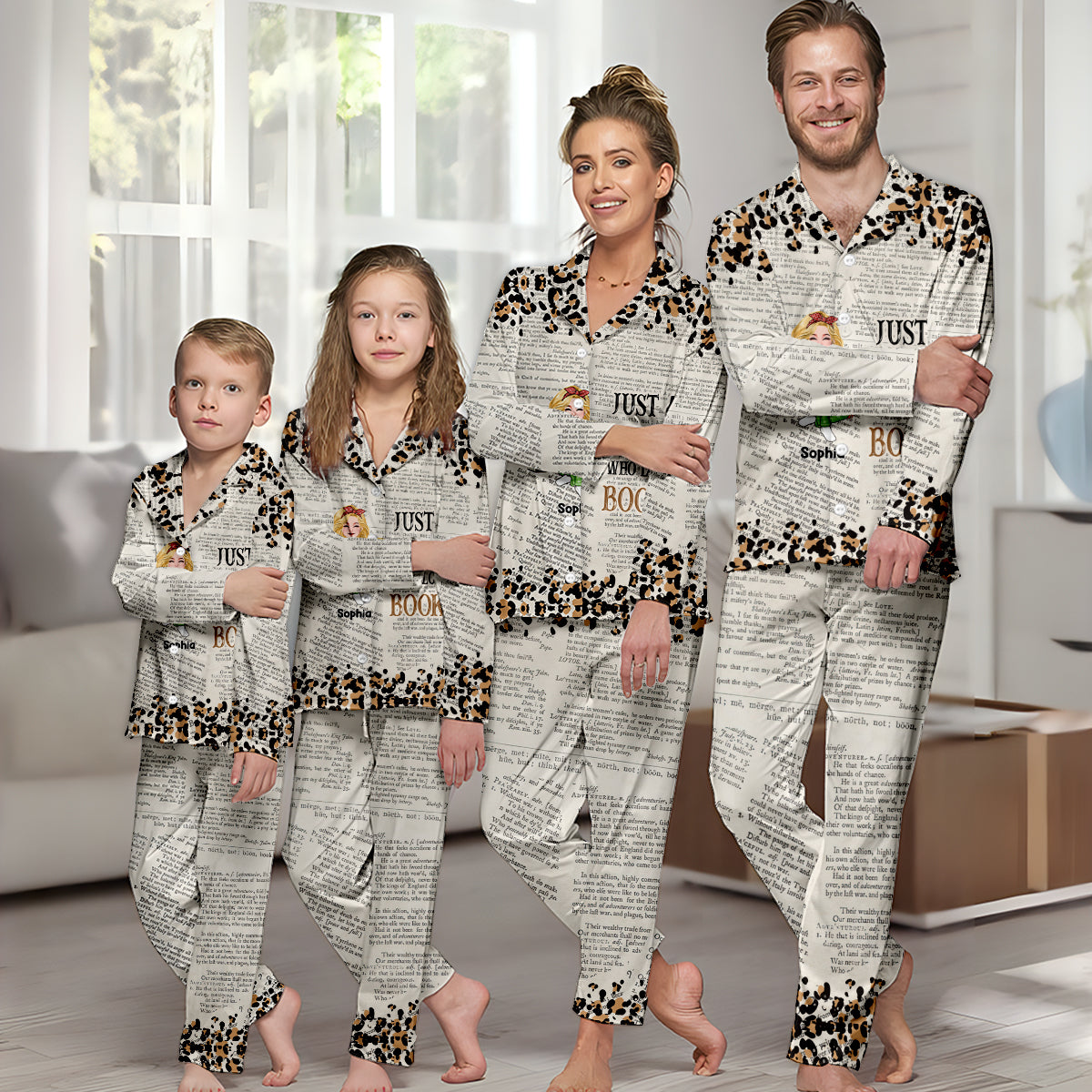 Noch ein Kapitel – Personalisierter Buch-Pyjama mit Knopfleiste