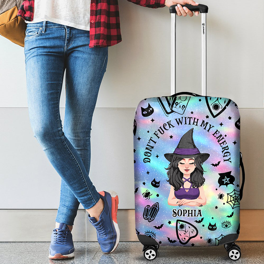 Don't F With My Energy - Personalized Witch Luggage Cover