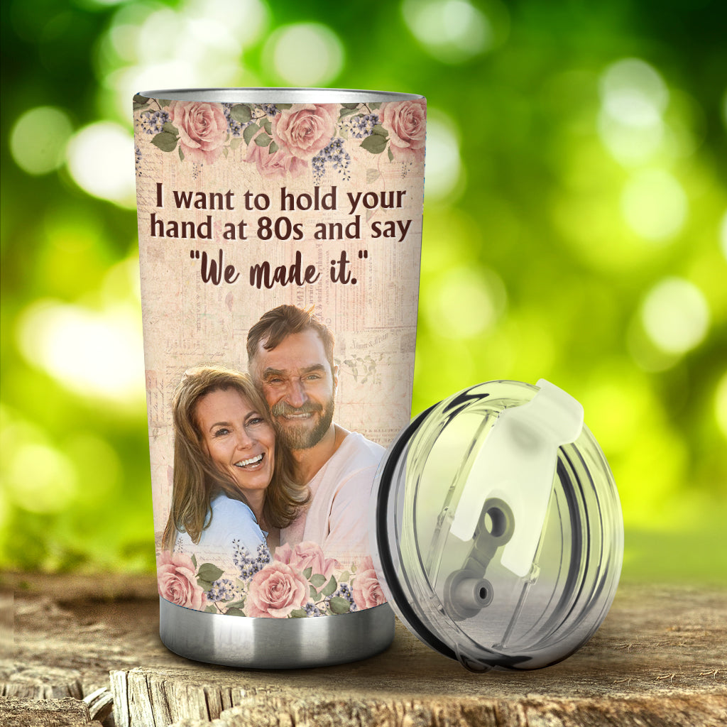 I Want To Hold Your Hand At 80s - Personalized Couple Tumbler