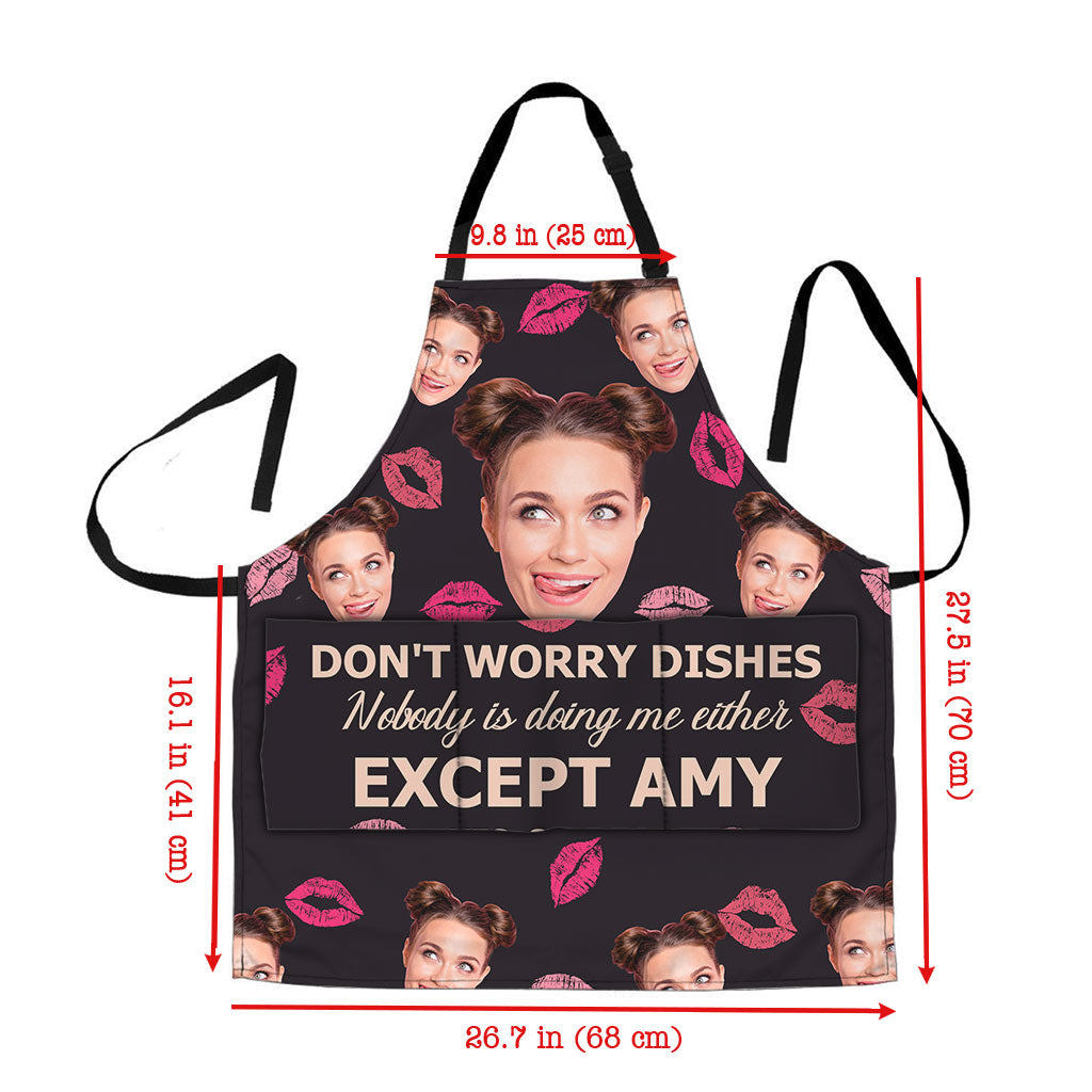 Don't Worry Dishes - Couple gift for husband, wife, girlfriend, boyfriend - Personalized Apron