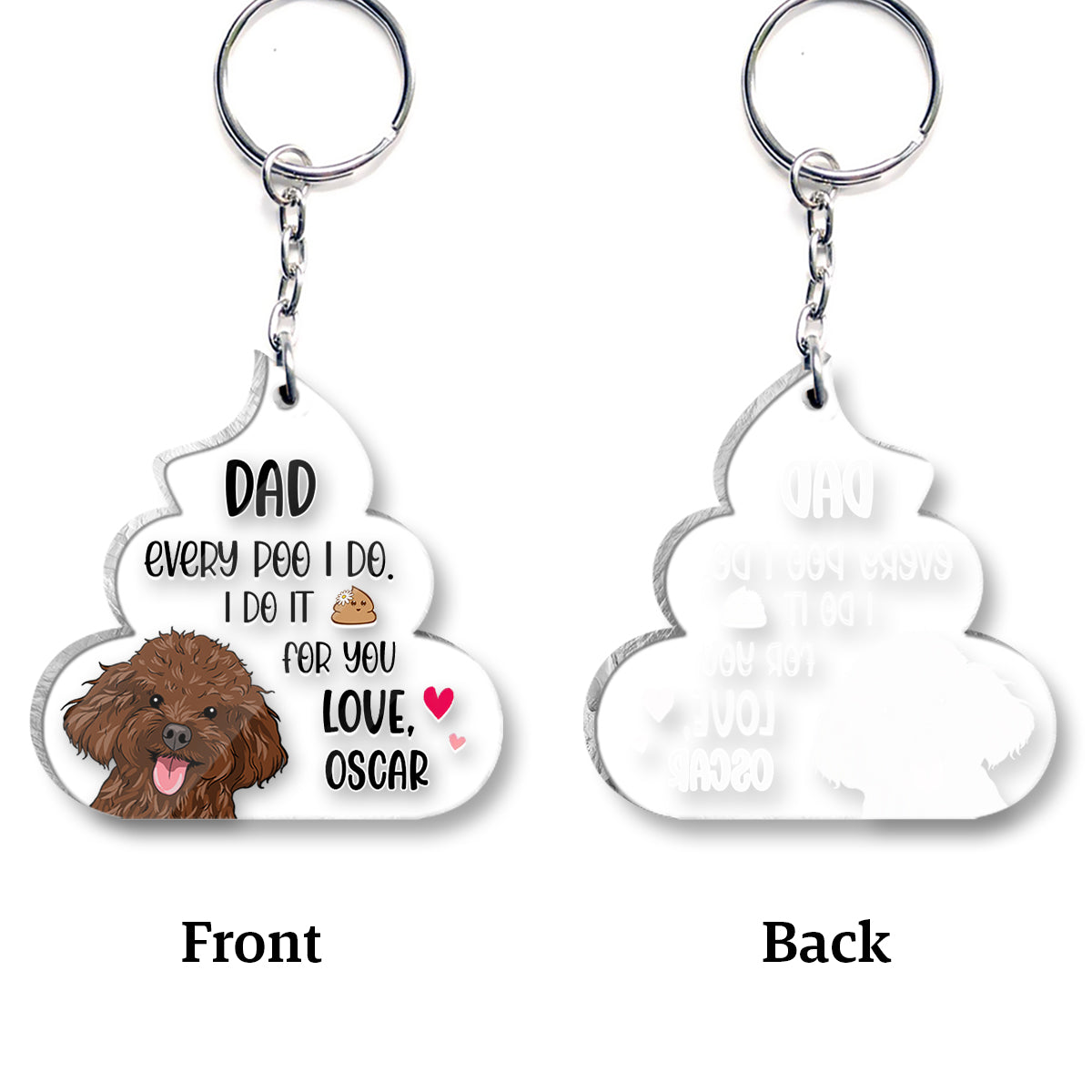 Jeder Hundehaufen, den ich für dich mache – Hundegeschenk für Hundeliebhaber – Personalisierter Schlüsselanhänger