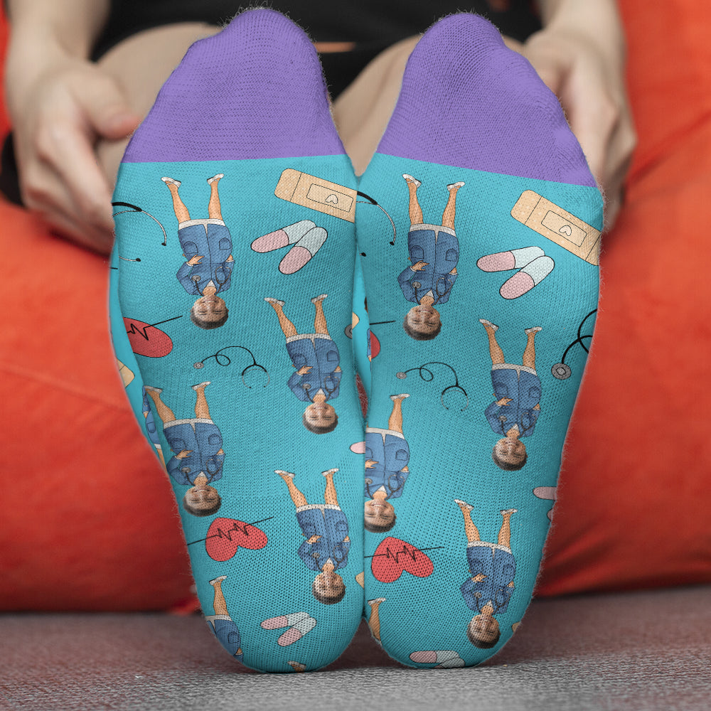 Not All Hero Wear Capes - Personalized Nurse Socks