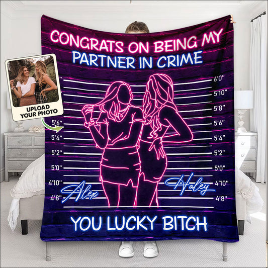Félicitations pour être ma complice ! - Cadeau pour une amie - Couverture personnalisée