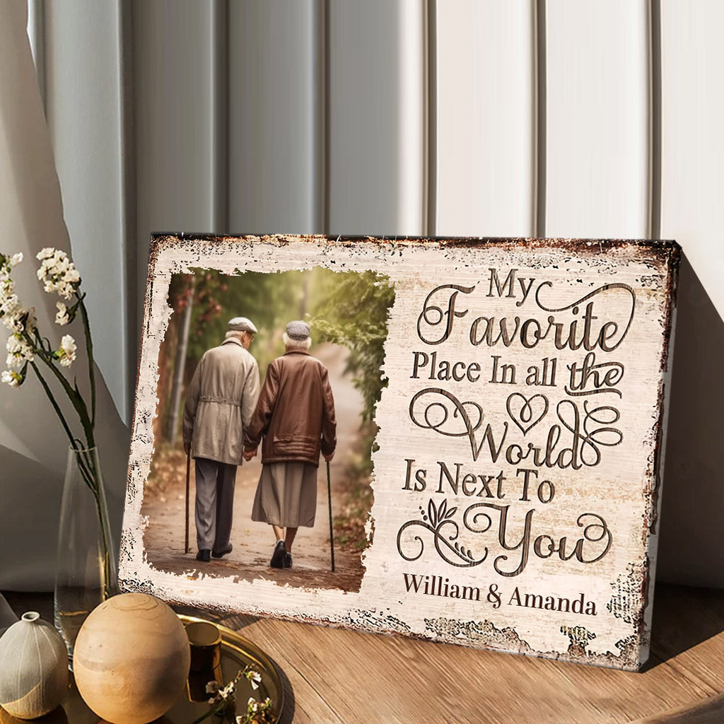 My Favorite Place - Personalized Couple Canvas And Poster