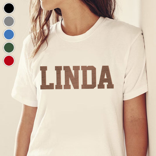 T-shirt brodé personnalisé « Tante » avec nom