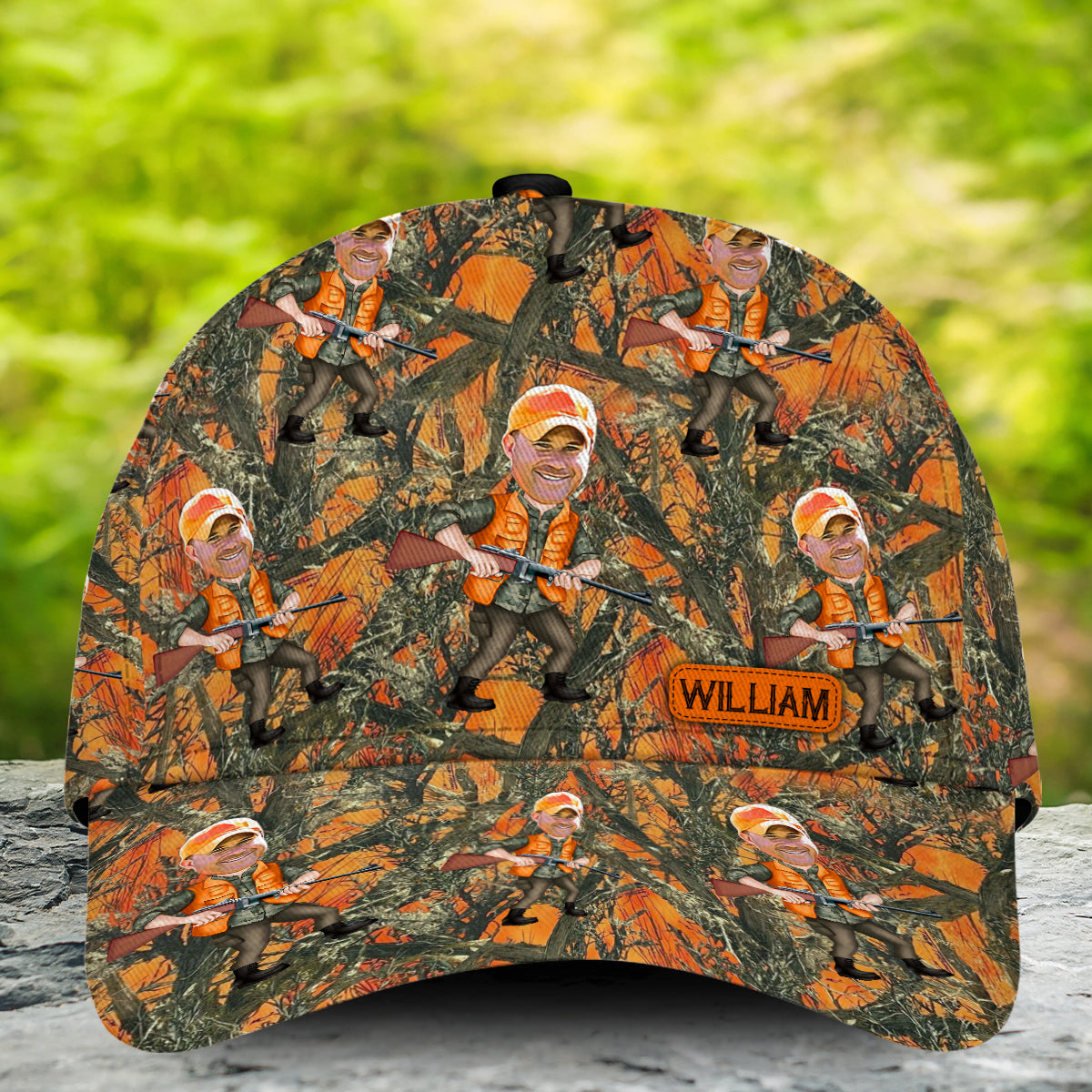 Foto eingefügter Jäger - Personalisierte Jagd-Klassiker-Kappe