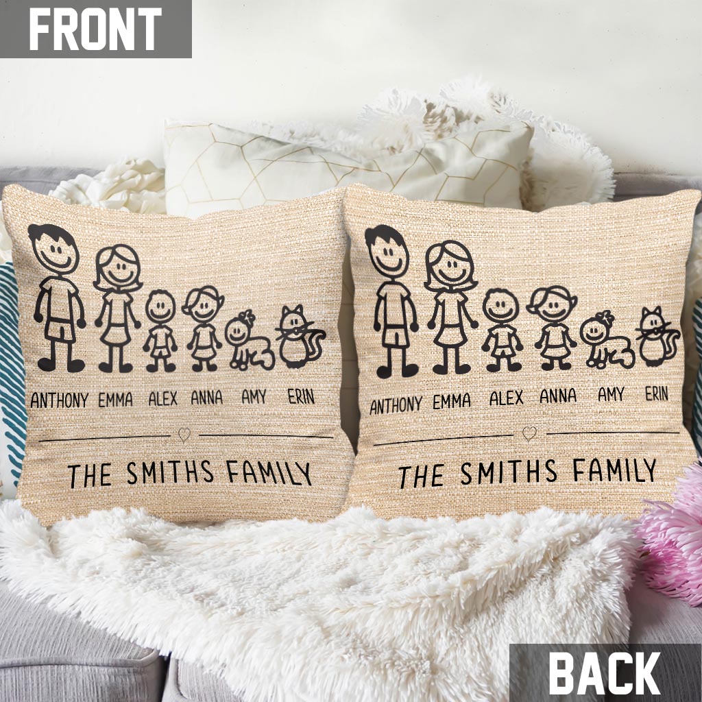 Meine Familie – Personalisiertes Familien-Dekokissen