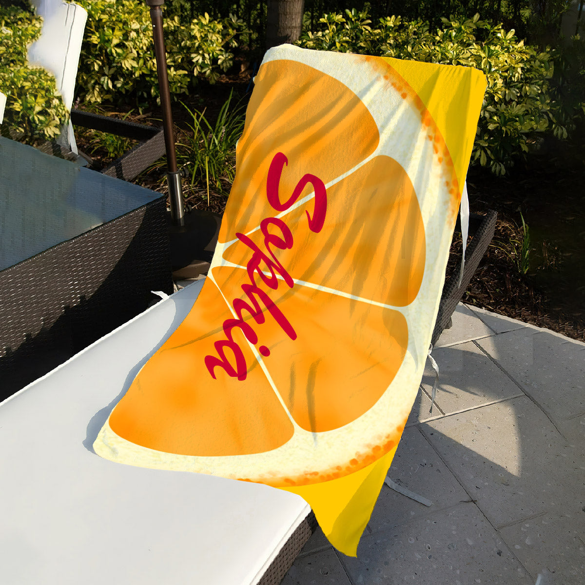 Colorful Fruit - Personalized Beach Towel