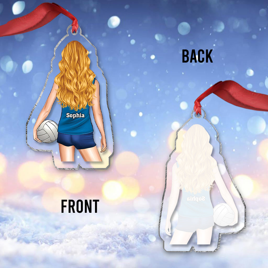 Just A Girl Who Loves Volleyball - Personalized Volleyball Transparent Ornament