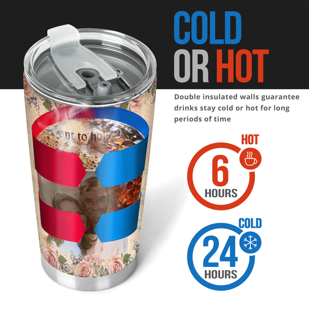 I Want To Hold Your Hand At 80s - Personalized Couple Tumbler