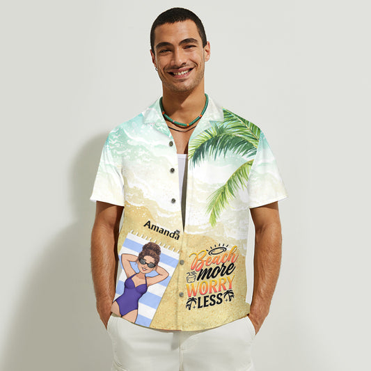 The Beach Is Calling And I Must Go - Sea Lover gift for friend, sister, girlfriend, wife, mom, brother, dad, husband, boyfriend - Personalized Hawaiian Shirt