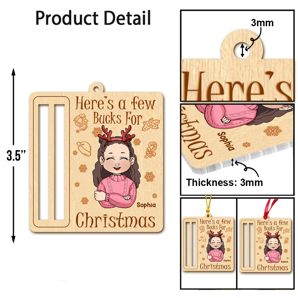 Few bucks for Christmas - Gift for grandma - Personalized Ornament