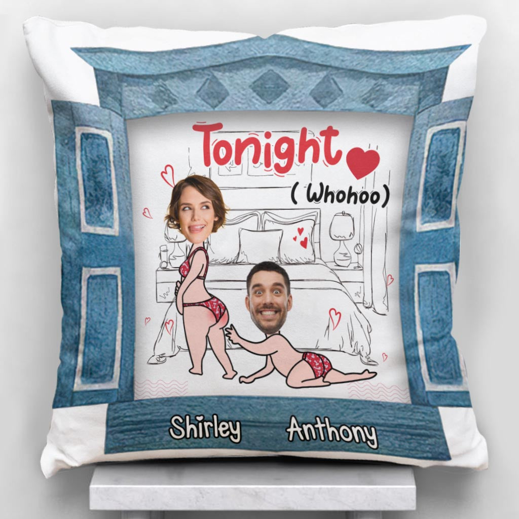Tonight - Personalized Couple Throw Pillow