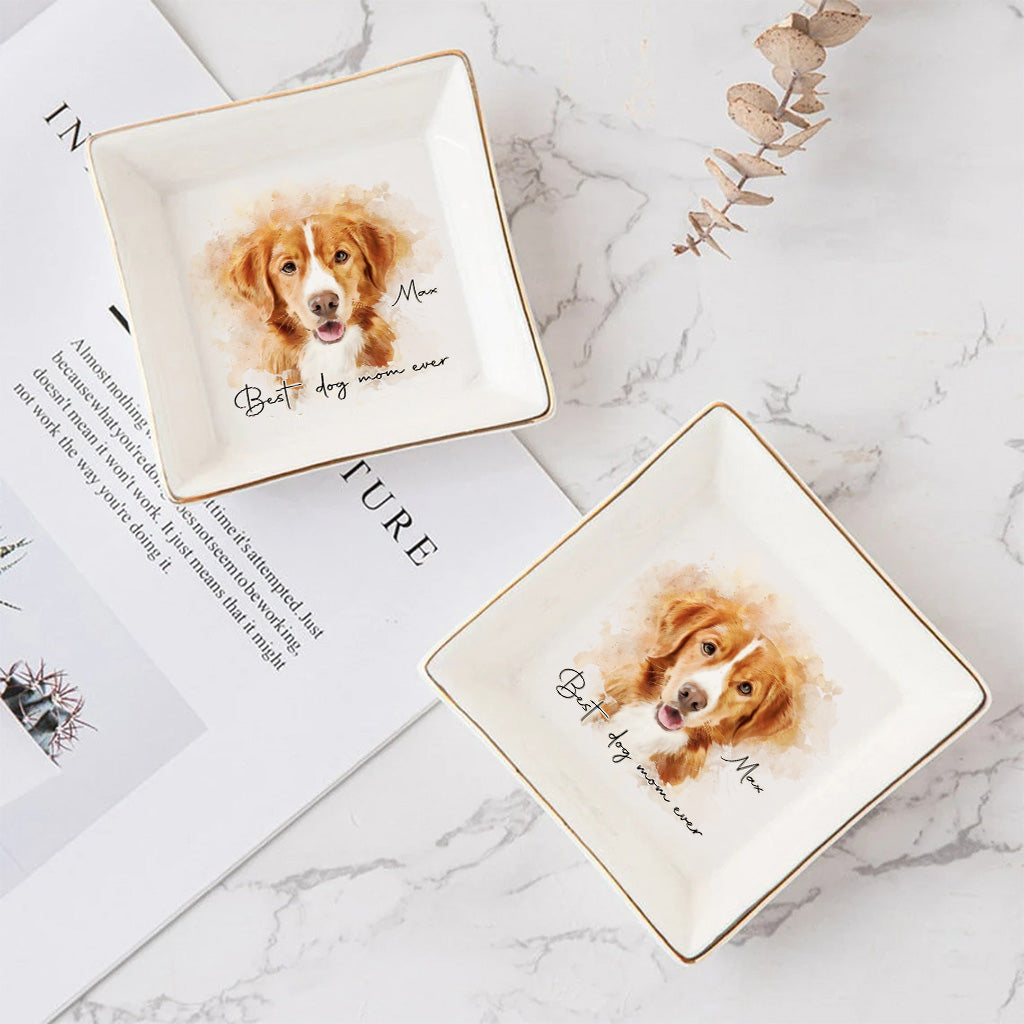 Die beste Hunde-/Katzenmama aller Zeiten – Geschenk für Hunde- und Katzenliebhaber – Personalisierte Schmuckschale