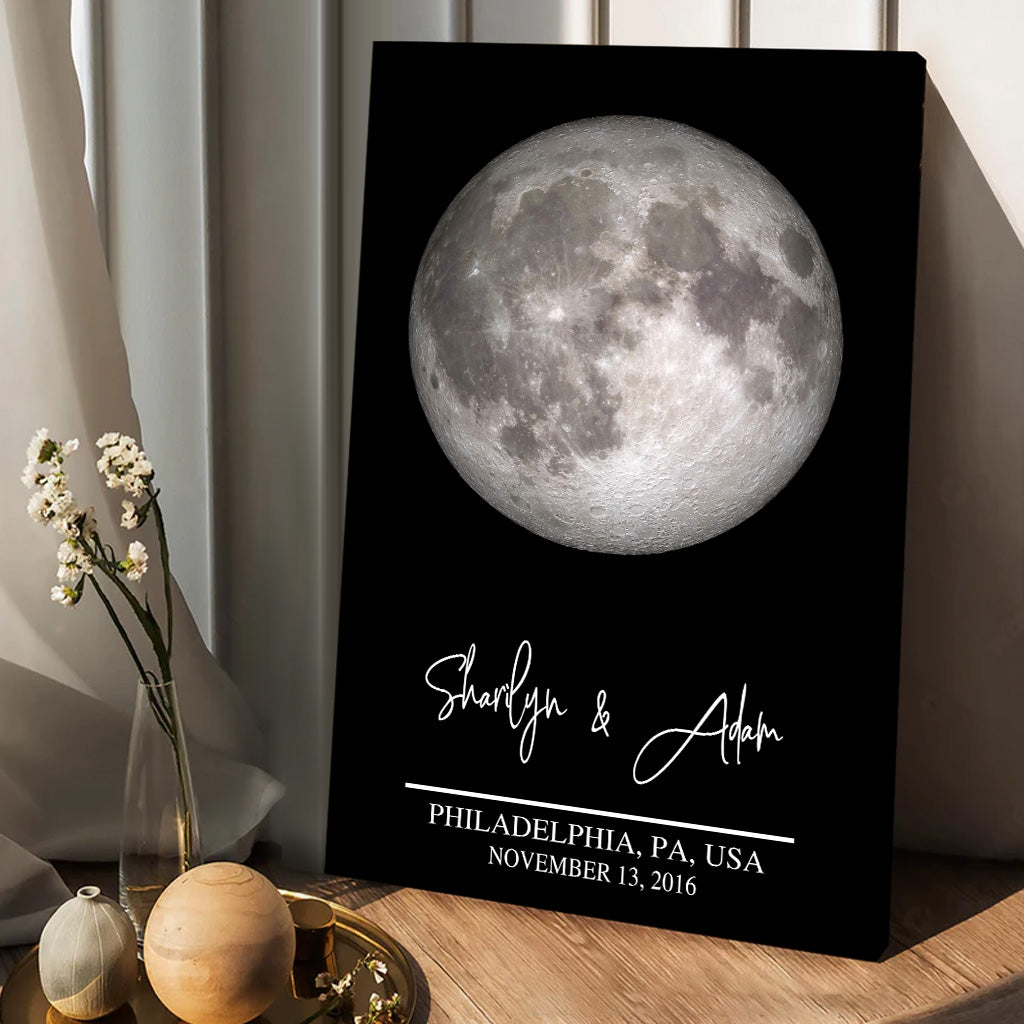 The Day We Met - Personalized Couple Canvas And Poster