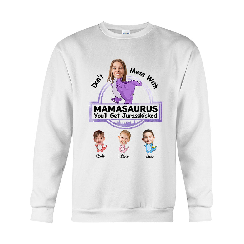 Don't Mess With Mamasaurus Jurasskicked - Personalized Mother T-shirt And Hoodie