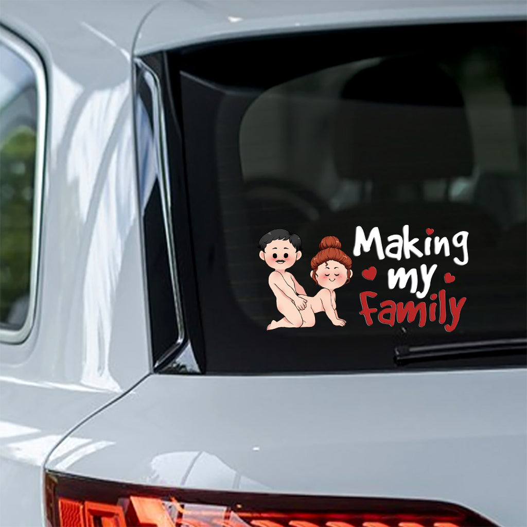 Making My Family - Personalized Couple Decal Full