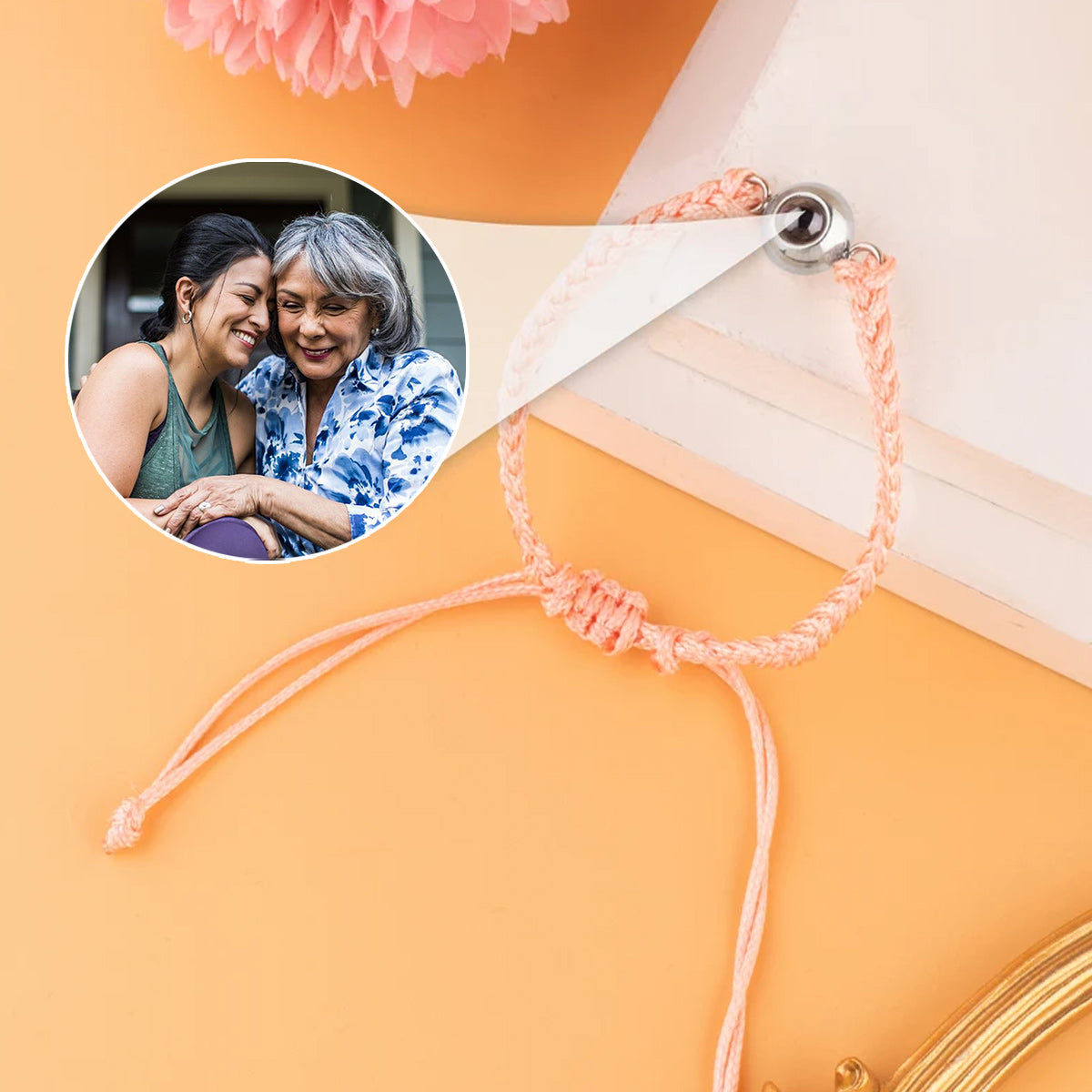 Erinnerungen festhalten – Geschenk für Stiefmutter – Personalisiertes Projektionsarmband