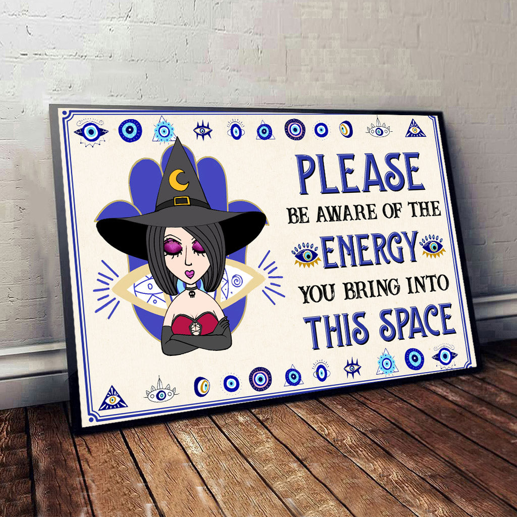 Please Be Aware - Personalized Witch Canvas And Poster