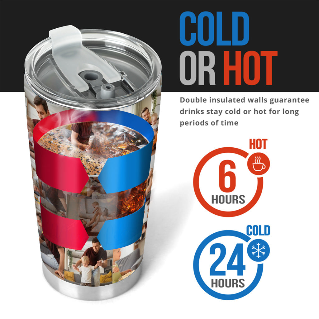 Collage Tumbler - Gift for dad - Personalized Tumbler