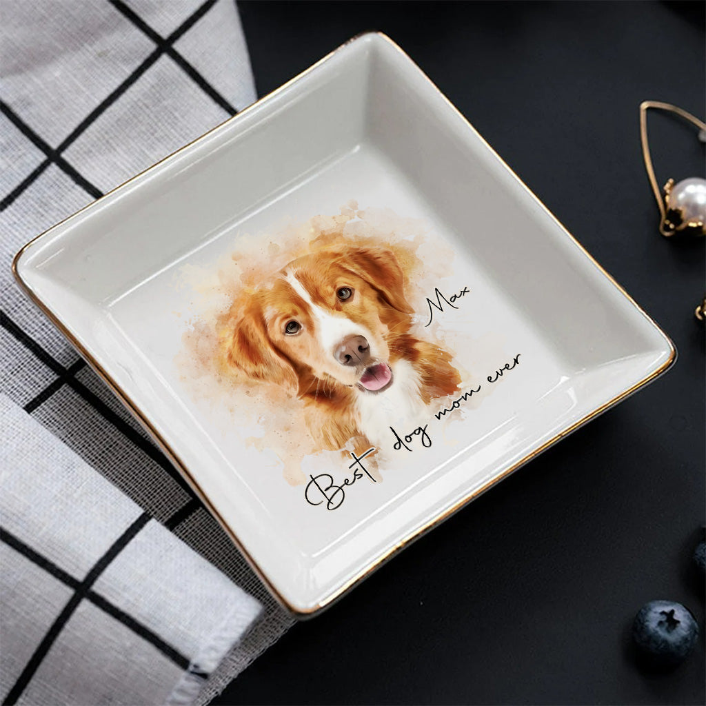 Die beste Hunde-/Katzenmama aller Zeiten – Geschenk für Hunde- und Katzenliebhaber – Personalisierte Schmuckschale