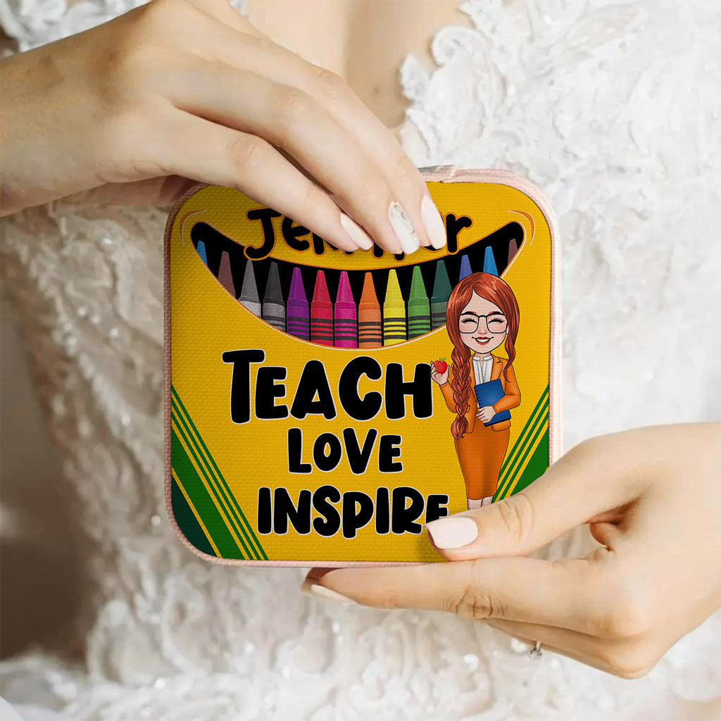 Enseigner, aimer, inspirer - Coffret à bijoux personnalisé pour enseignants