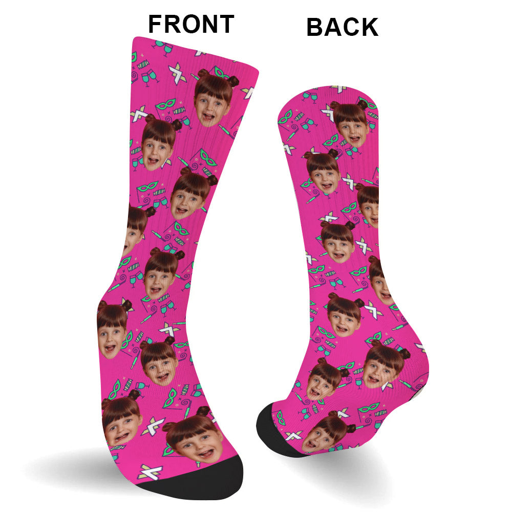 Chaussettes personnalisées pour enfants - Motifs de fête personnalisés
