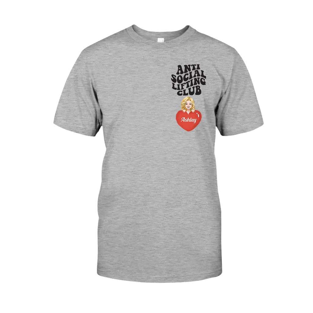 Anti Social Lifting Club – Personalisiertes Fitness-T-Shirt und Hoodie