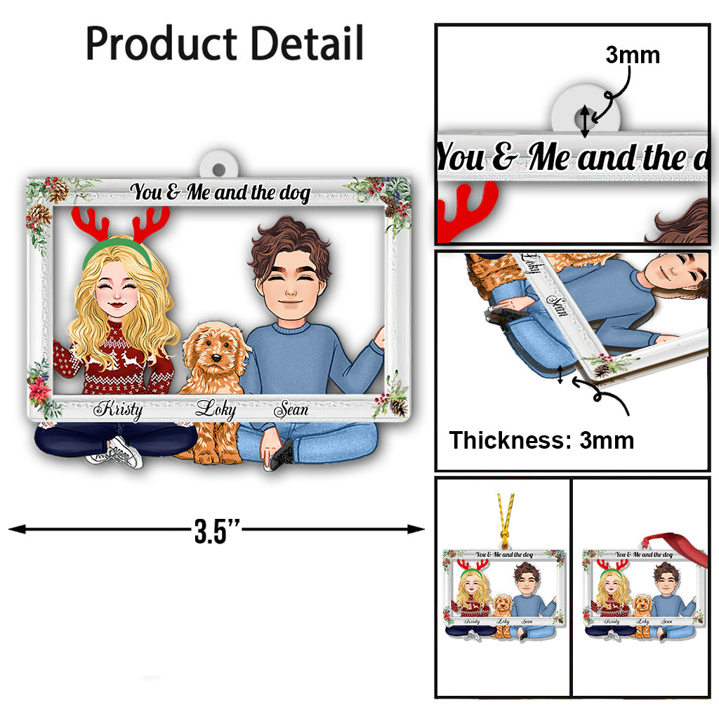 You & Me And The Dogs - Personalized Couple Ornament