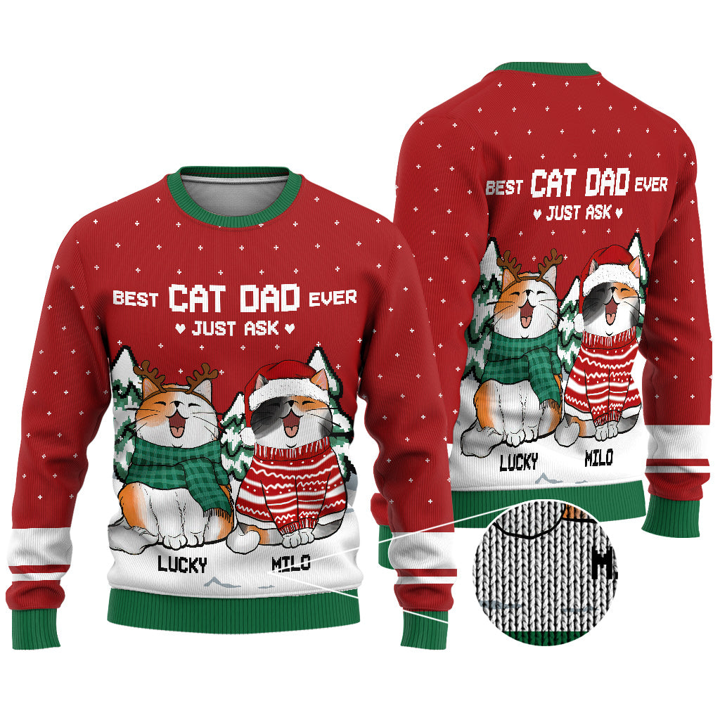 Bester Katzenpapa aller Zeiten – Personalisierter Katzenpullover