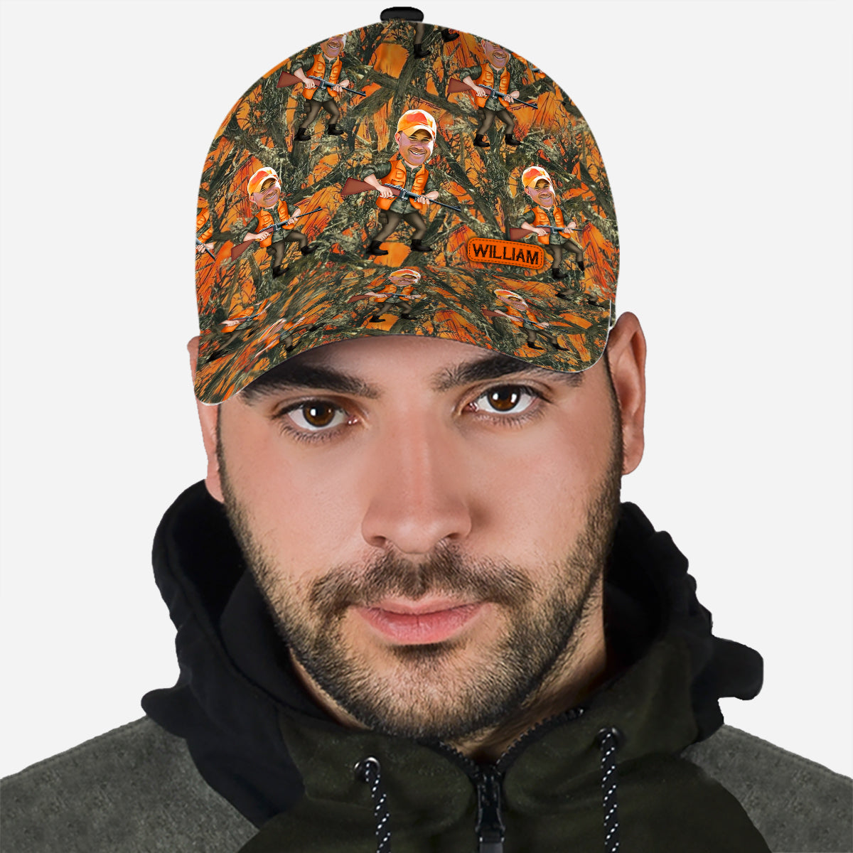 Foto eingefügter Jäger - Personalisierte Jagd-Klassiker-Kappe