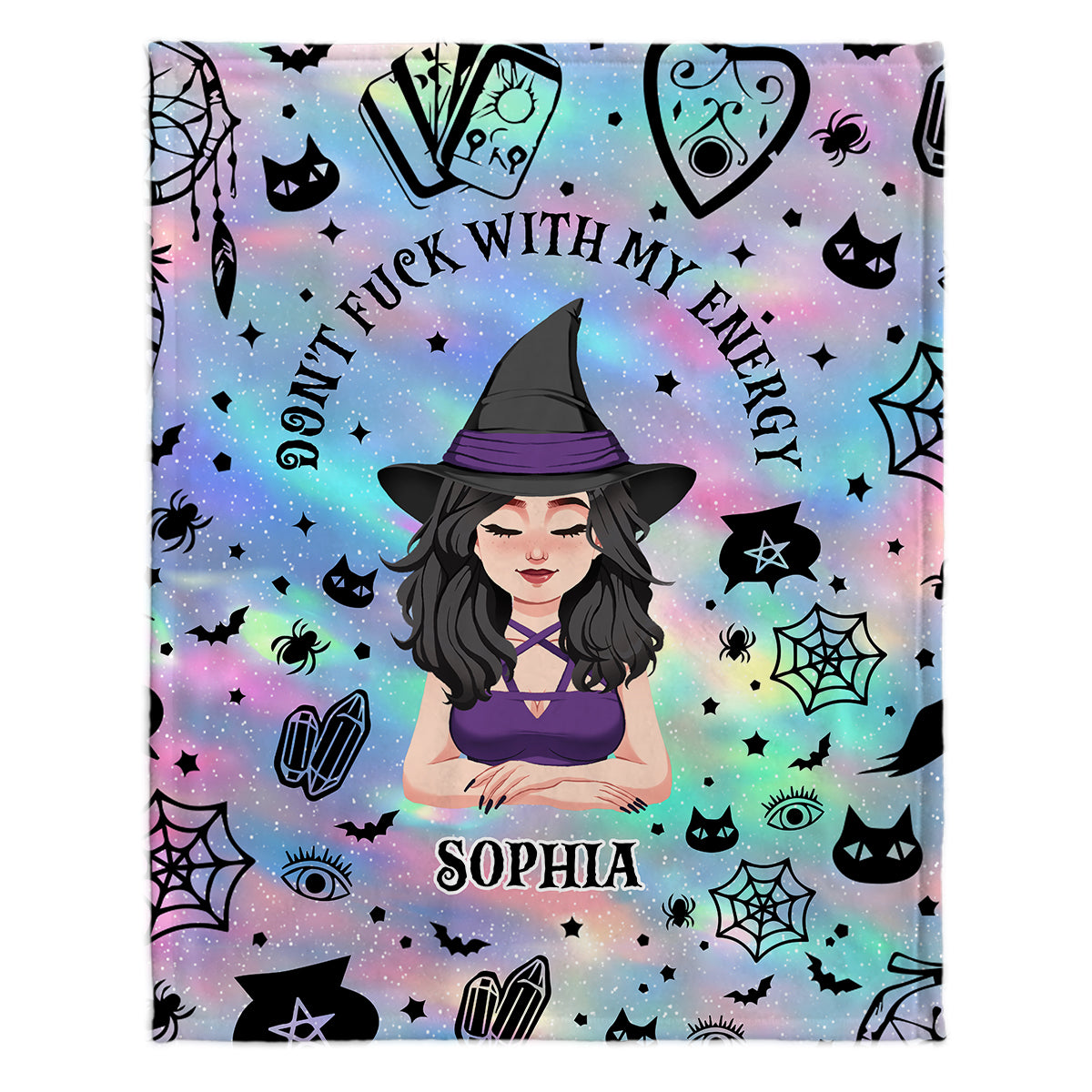 Don't F With My Energy - Personalized Witch Blanket