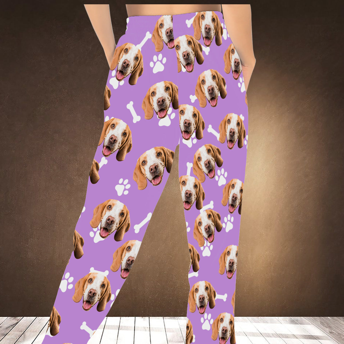 Pantalon de survêtement unisexe personnalisé avec photo d'animal de compagnie - Cadeau pour les amoureux des chiens - Pantalon de survêtement unisexe personnalisé