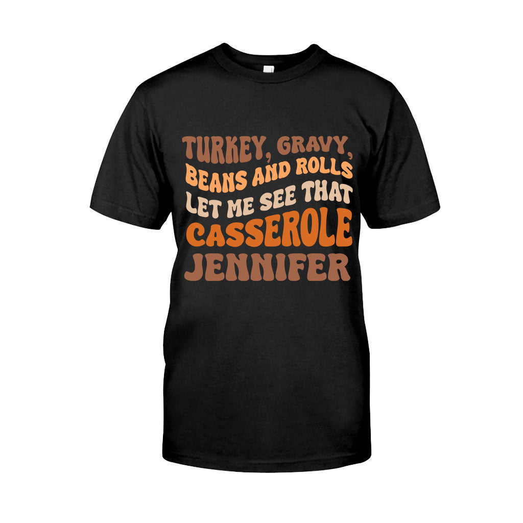 Zeig mir deinen Auflauf! – Personalisiertes Thanksgiving-T-Shirt und Hoodie