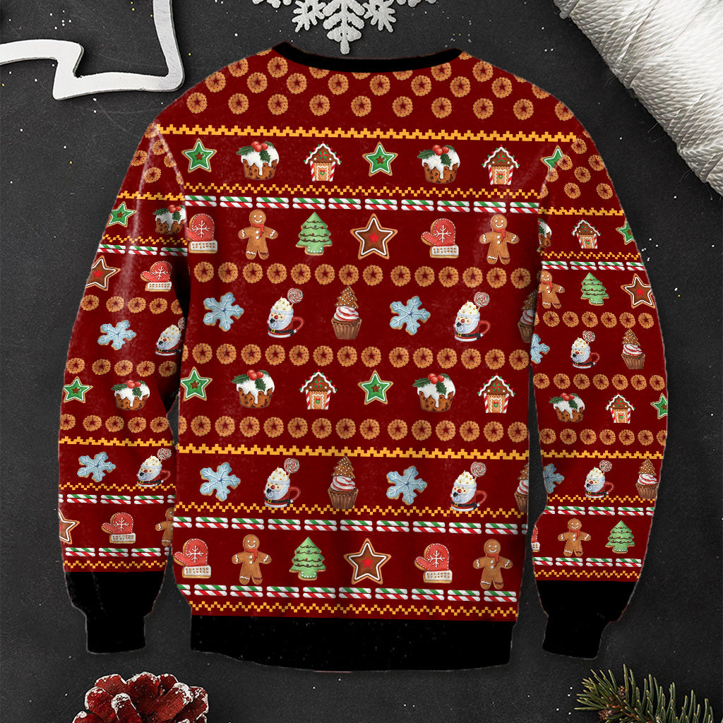 Tis The Season To Be Naughty - Personalized Couple Ugly Sweater