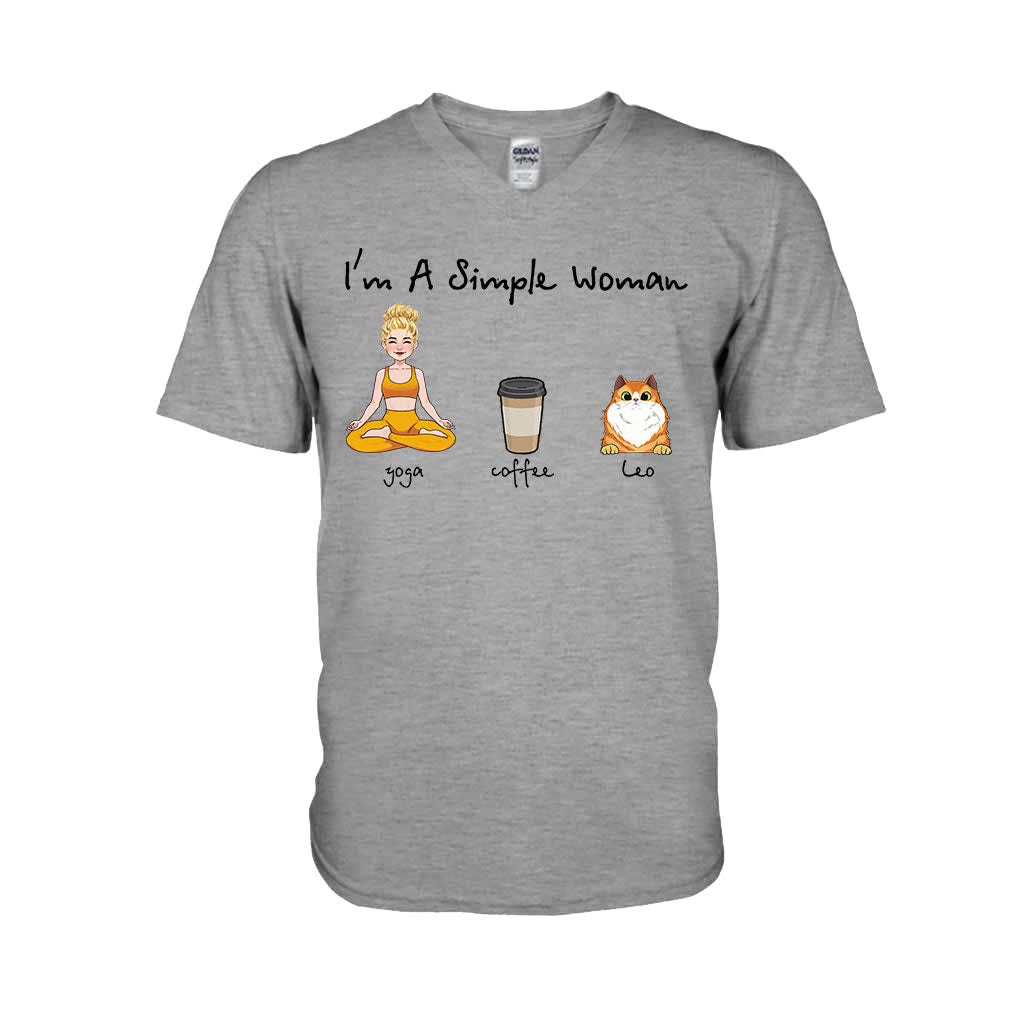Je suis une femme simple - T-shirt et sweat à capuche de yoga personnalisés