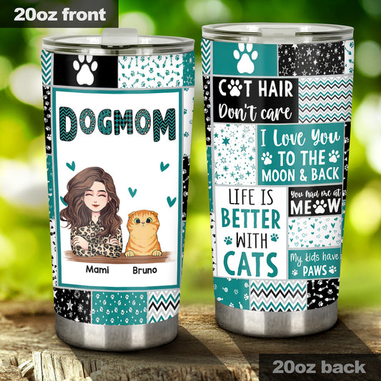 Maman à fourrure - Cadeau pour amoureux des chats - Gobelet personnalisé