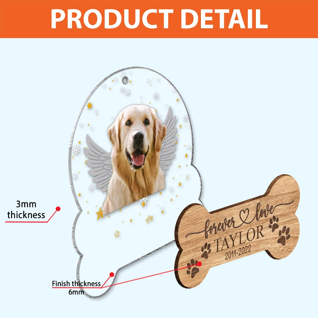 Für immer geliebter Hund – Geschenk für Hundeliebhaber, Trauernde und Katzenbesitzer – Personalisierter, zweilagiger Schmuckanhänger