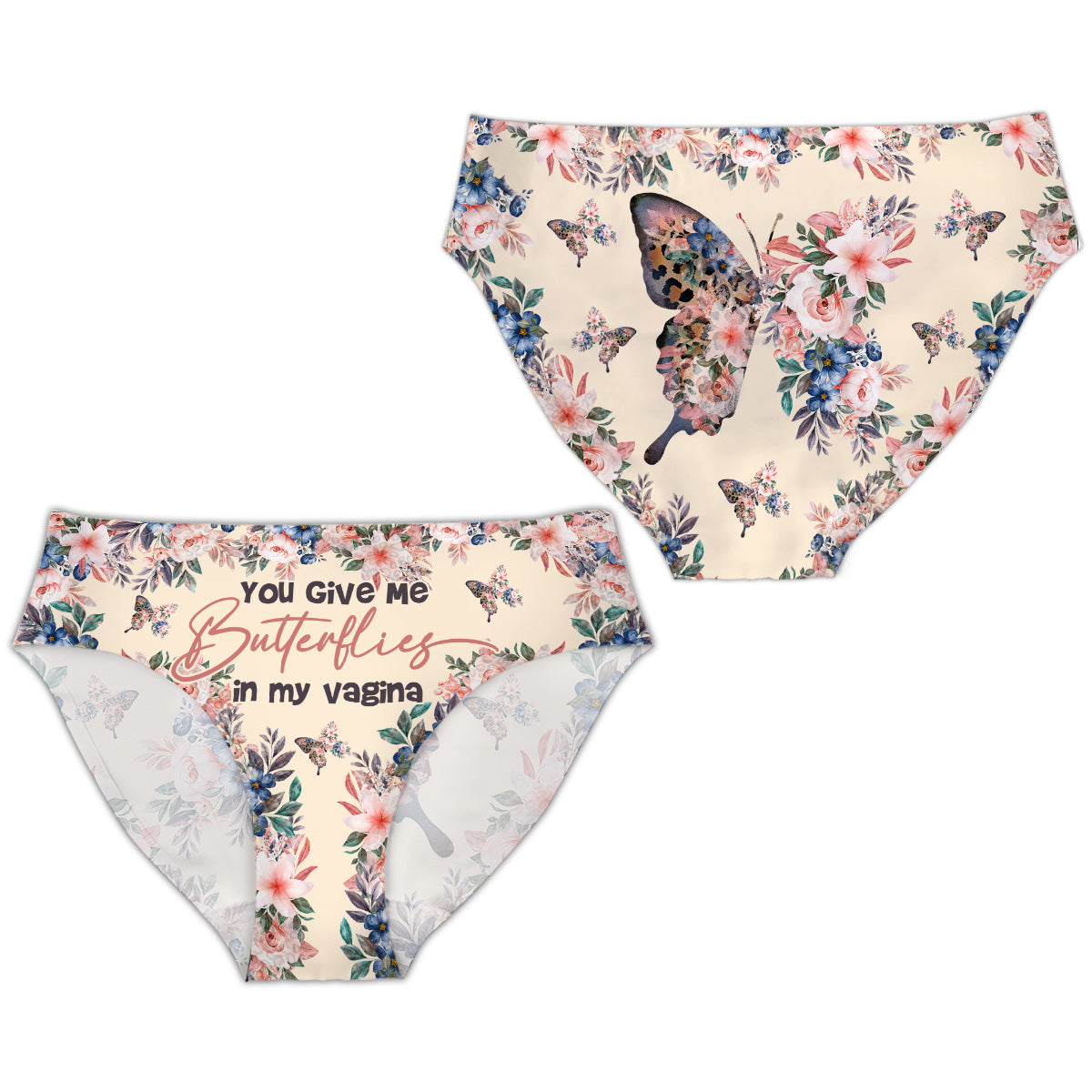 You Give Me Butterflies In My Vagina - Couple Women Briefs
