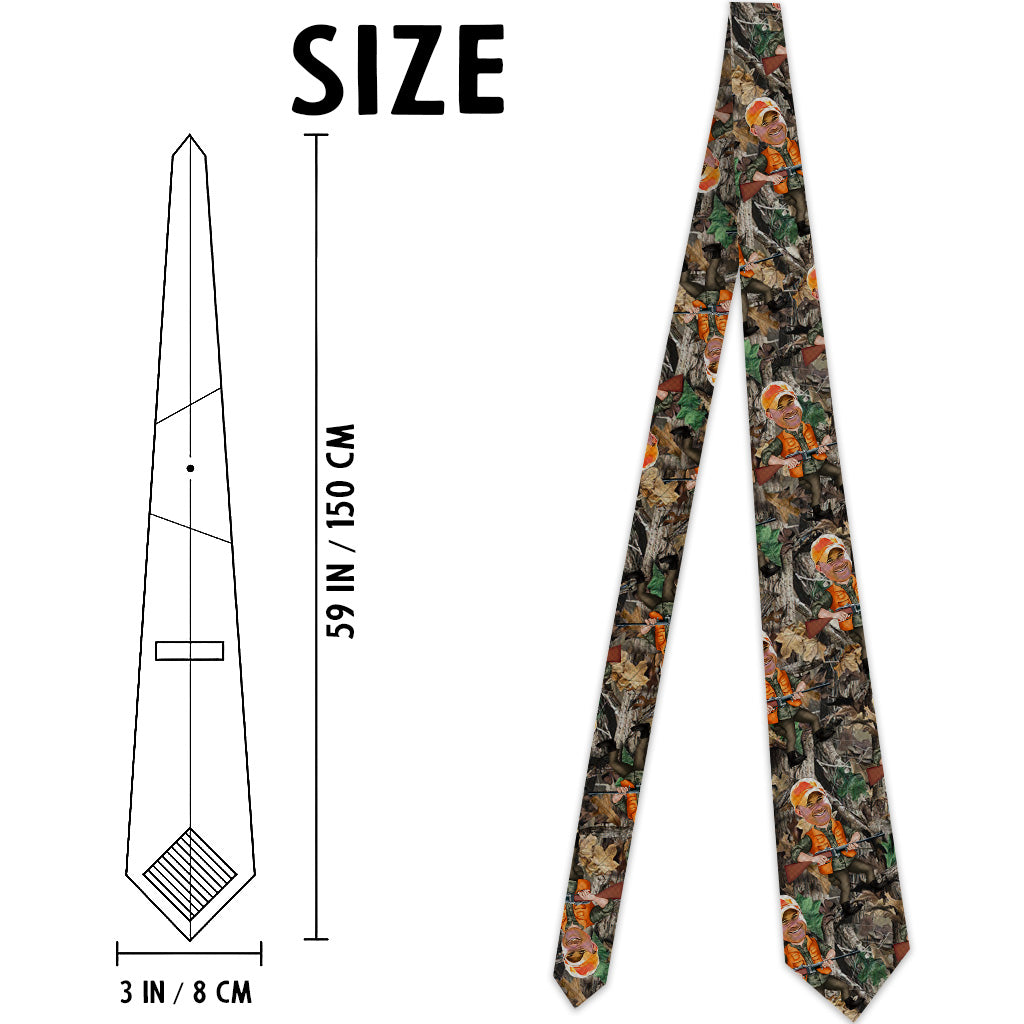 Photo Inserted Hunter - Personalized Hunting Necktie