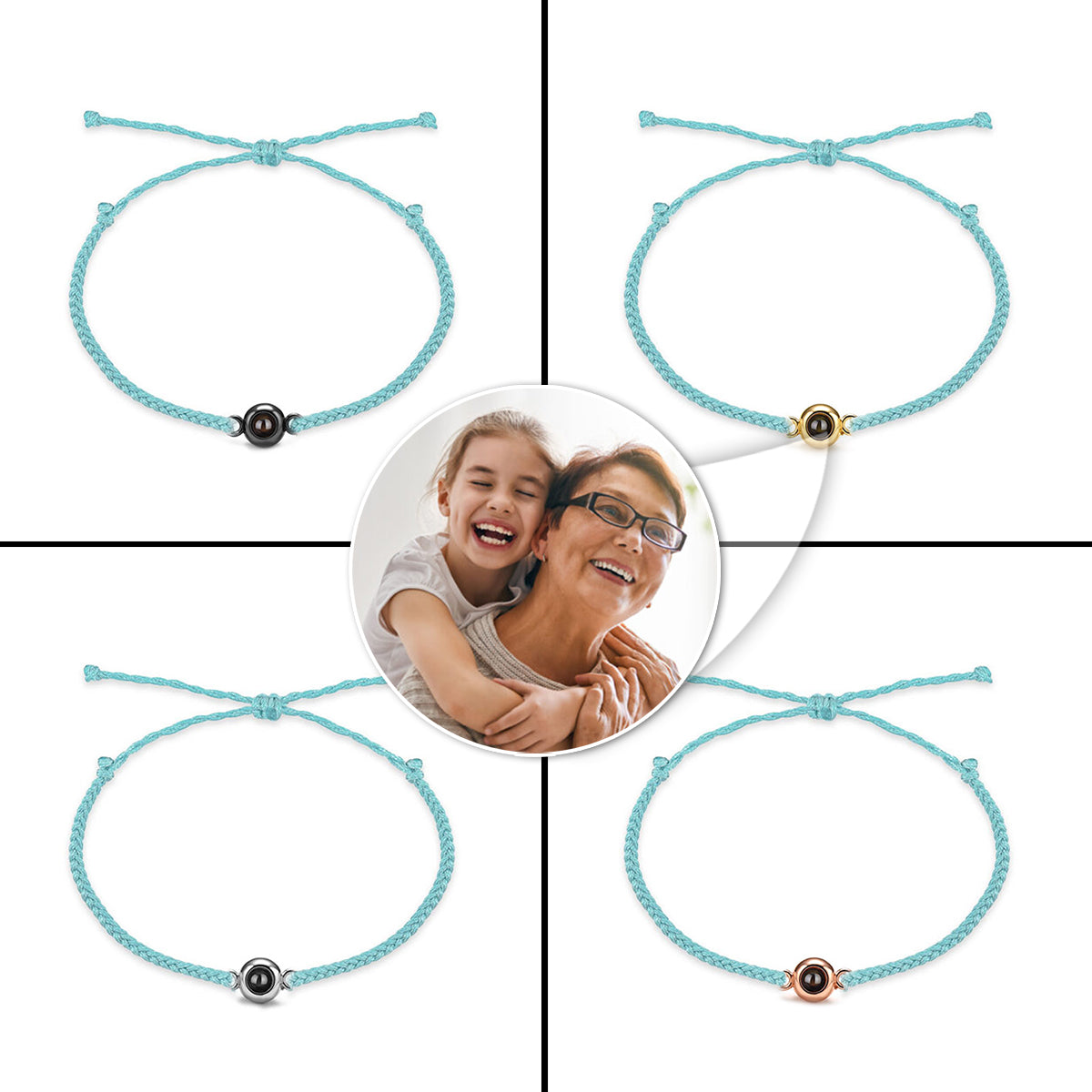 Bracelet à projection personnalisé pour petite-fille - Chérie
