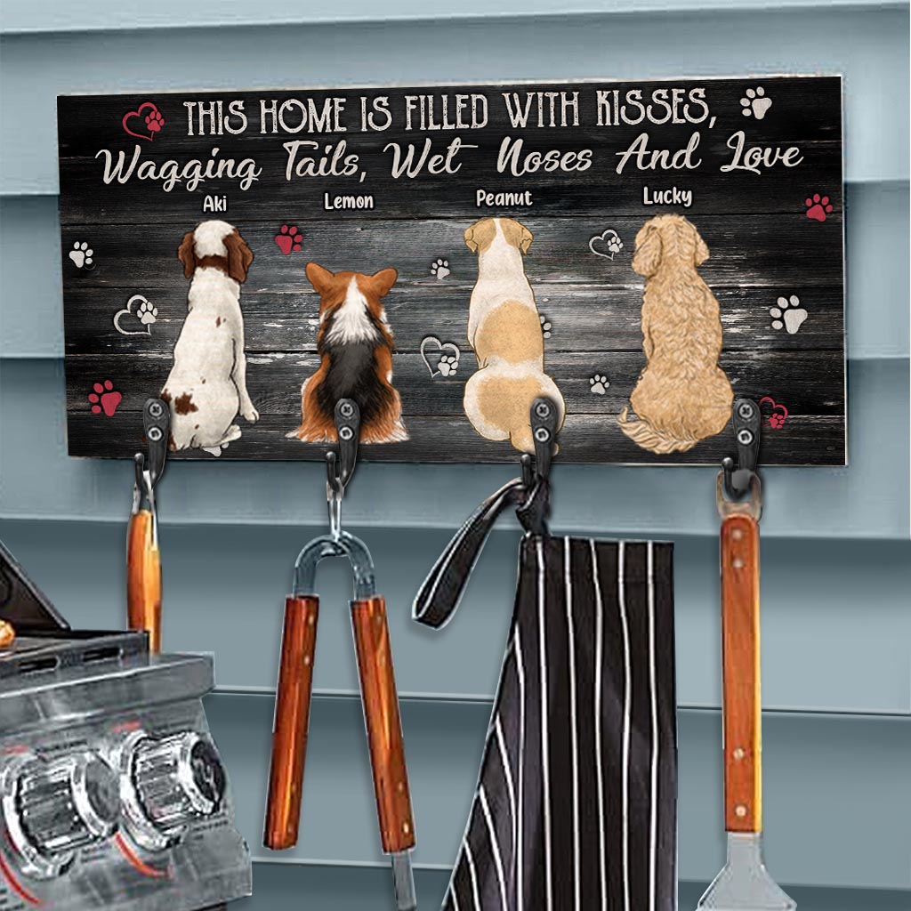 This Home Is Filled With Love - Personalized Dog Key Rack