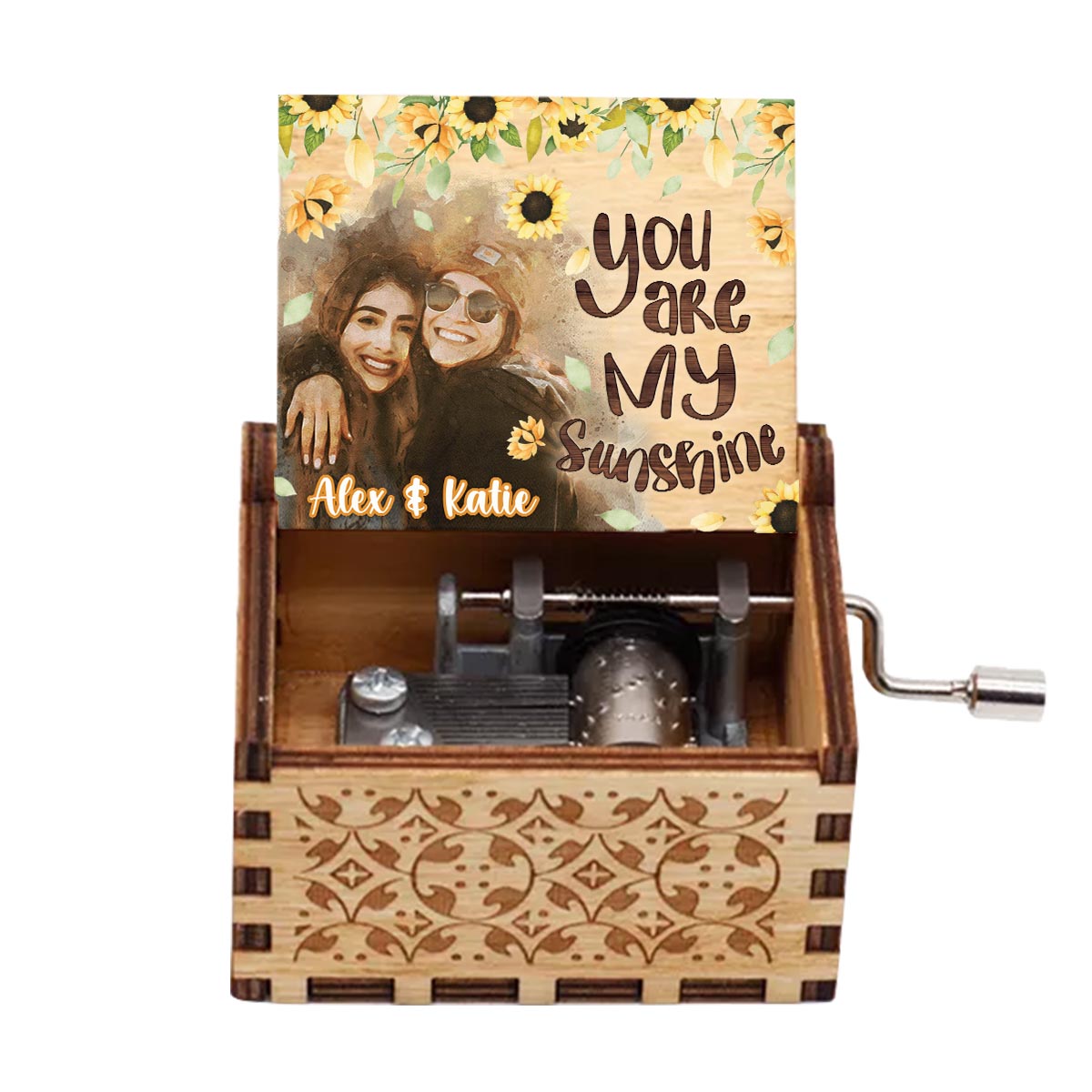 You Are My Sunshine - Personalized Bestie Hand Crank Music Box