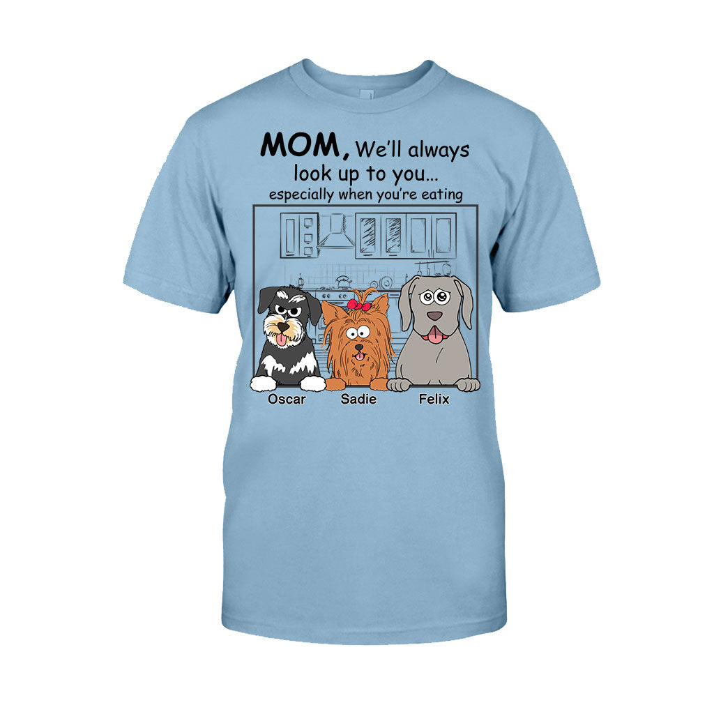 Ich werde immer zu dir aufschauen – personalisiertes Hunde-T-Shirt und Hoodie
