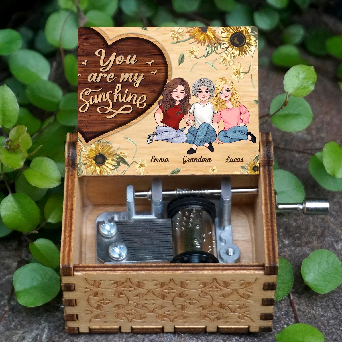 How Much You Mean - Gift for mom, grandma - Personalized Hand Crank Music Box